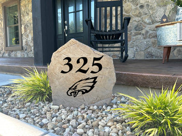 Philadelphia Eagles Design-A-Stone Landscape Art Address Stone