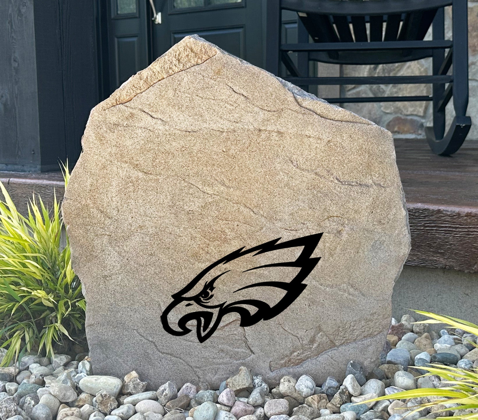 Philadelphia Eagles Design-A-Stone Landscape Art Address Stone