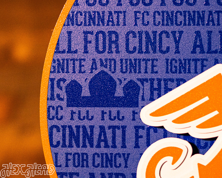 FC Cincinnati CRAFT SERIES 3D  Embossed Metal Wall Art