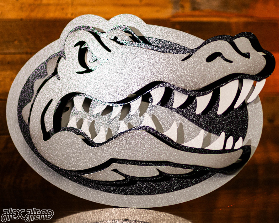MONOCHROME - Florida Gators "GATOR HEAD"  3D Vintage Metal Wall Art