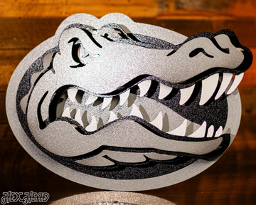 MONOCHROME - Florida Gators "GATOR HEAD"  3D Vintage Metal Wall Art
