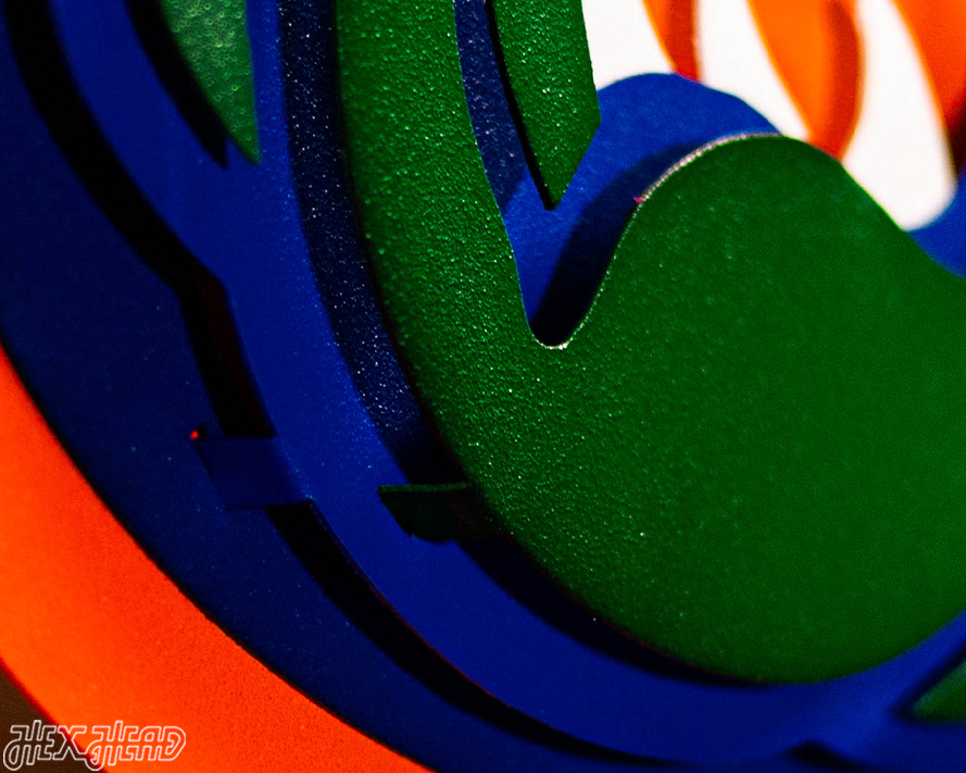 Florida Gators "GATOR HEAD"  3D Vintage Metal Wall Art