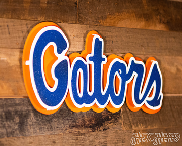 Florida "GATORS" 3D Vintage Metal Wall Art