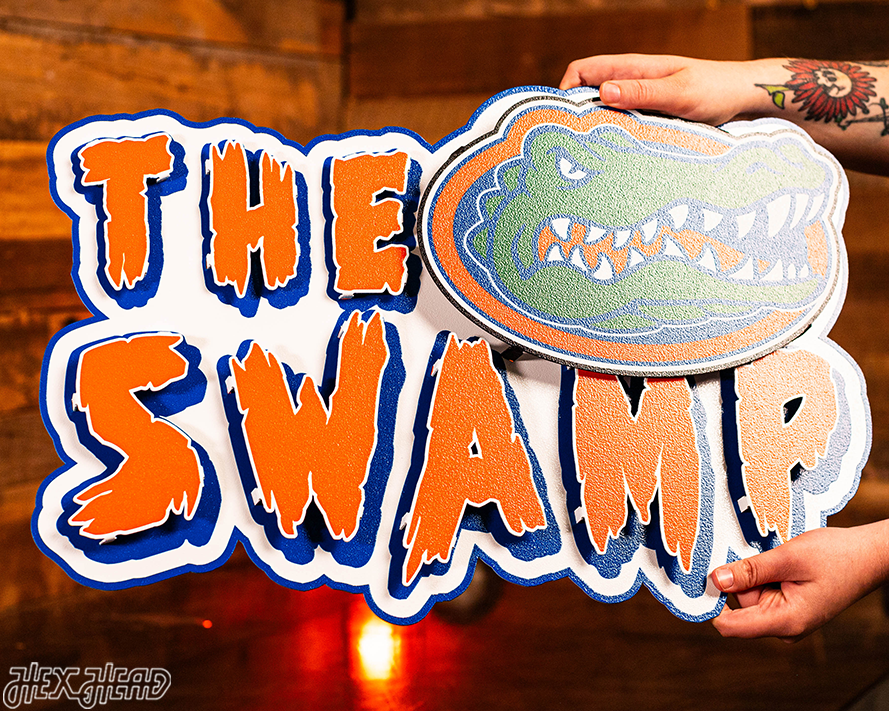 Florida Gators - Hex Head EXCLUSIVE "THE SWAMP" 3D Metal Wall Art