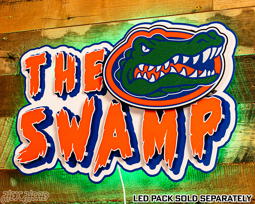 Florida Gators - Hex Head EXCLUSIVE "THE SWAMP" 3D Metal Wall Art