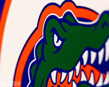 VARSITY Collection- SINGLE layer Florida Gators Metal Wall Art