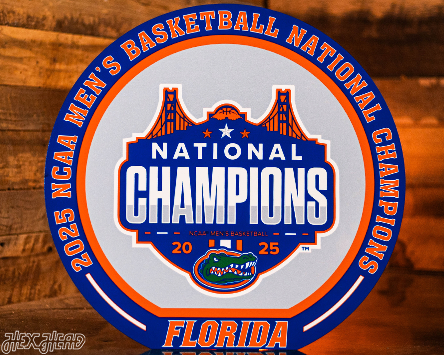 VARSITY Collection- 2025 National Champs SINGLE Layer Florida Gators Metal Wall Art