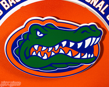 Florida Gators DYNASTY- Men's Basketball Championships w/ Replaceable Icon Plate  3D Vintage Metal Wall Art