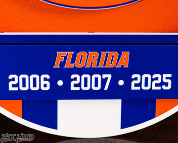 Florida Gators DYNASTY- Men's Basketball Championships w/ Replaceable Icon Plate  3D Vintage Metal Wall Art