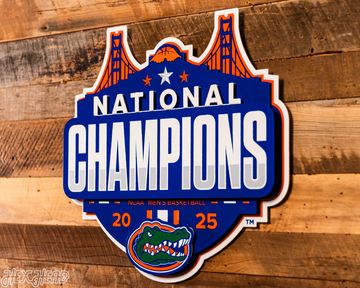 Florida Gators 2025 National Basketball Champions 3D Vintage Metal Wall Art