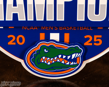 Florida Gators 2025 National Basketball Champions 3D Vintage Metal Wall Art