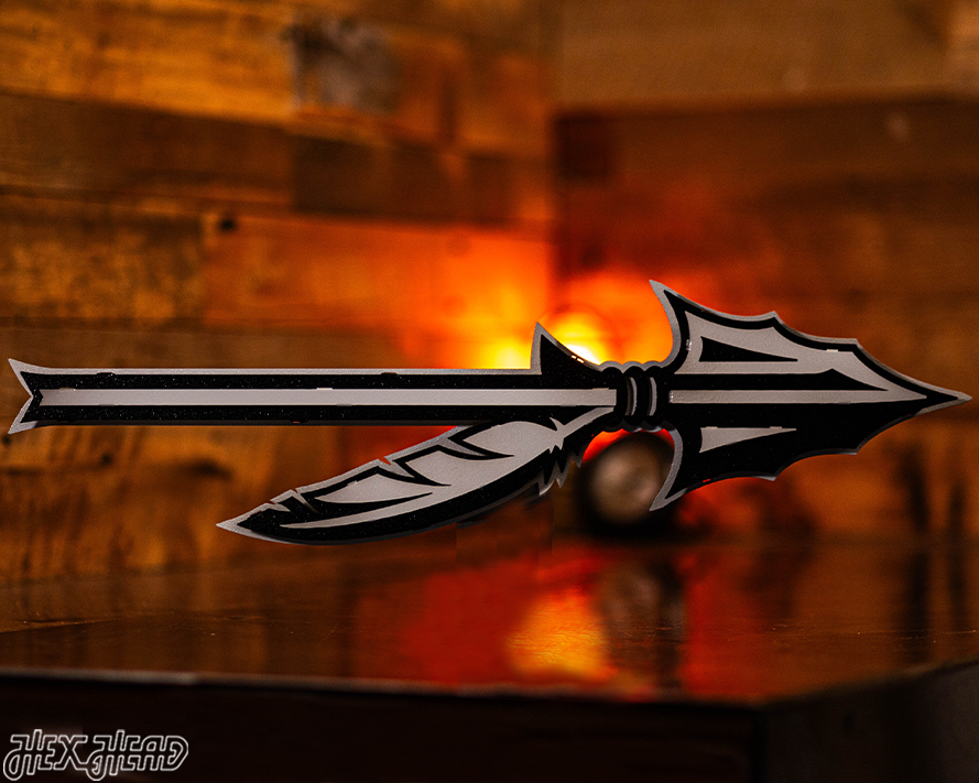 MONOCHROME - Florida State Burning Spear 3D Vintage Metal Wall Art