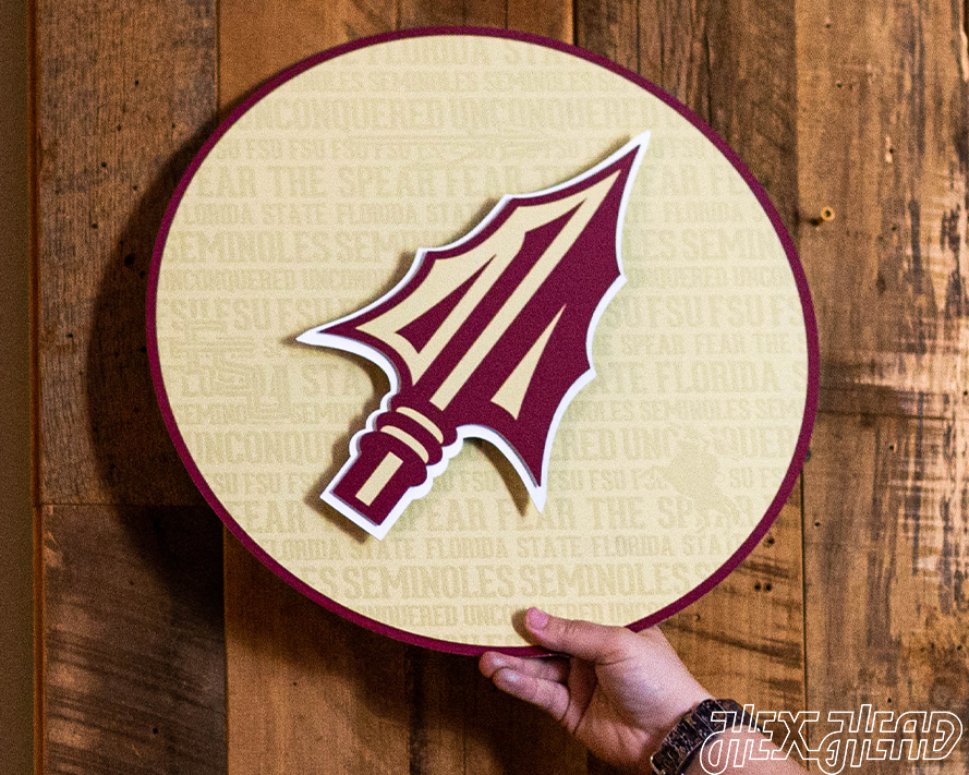 Florida State Seminoles CRAFT SERIES 3D Vintage Metal Wall Art