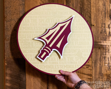 Florida State Seminoles CRAFT SERIES 3D Vintage Metal Wall Art