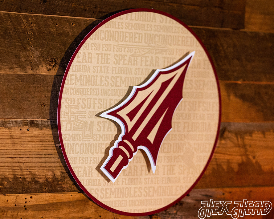 Florida State Seminoles CRAFT SERIES 3D Vintage Metal Wall Art