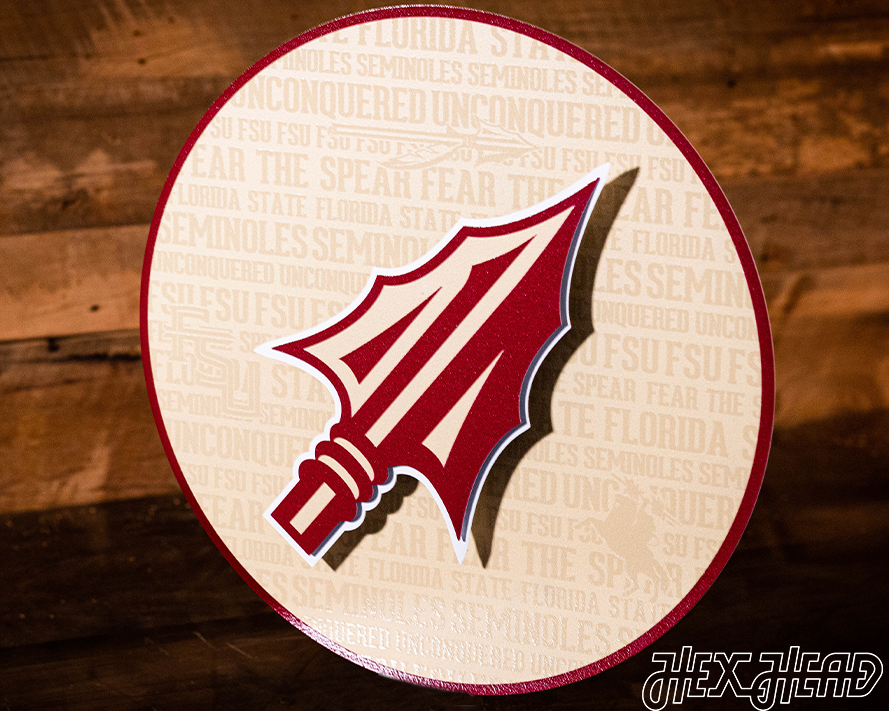 Florida State Seminoles CRAFT SERIES 3D Vintage Metal Wall Art