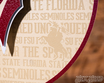 Florida State Seminoles CRAFT SERIES 3D Vintage Metal Wall Art