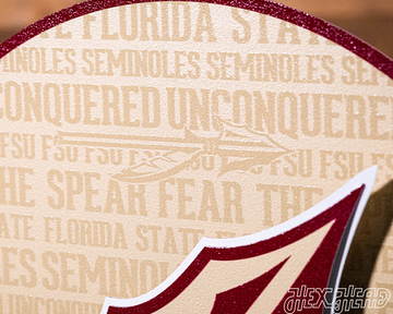 Florida State Seminoles CRAFT SERIES 3D Vintage Metal Wall Art