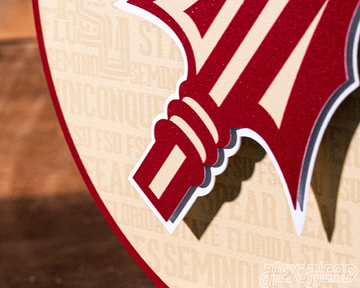 Florida State Seminoles CRAFT SERIES 3D Vintage Metal Wall Art