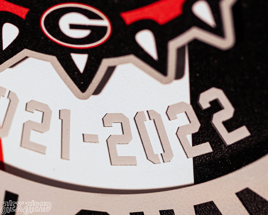 LAST CHANCE CLOSE OUT! Georgia Bulldogs Hex Head Exclusive 2022 Championship 3D Vintage Metal Wall Art