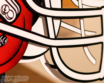 Georgia Bulldogs BLITZ COLLECTION - 8 LAYER Georgia Bulldogs 3D Vintage Metal Wall Art