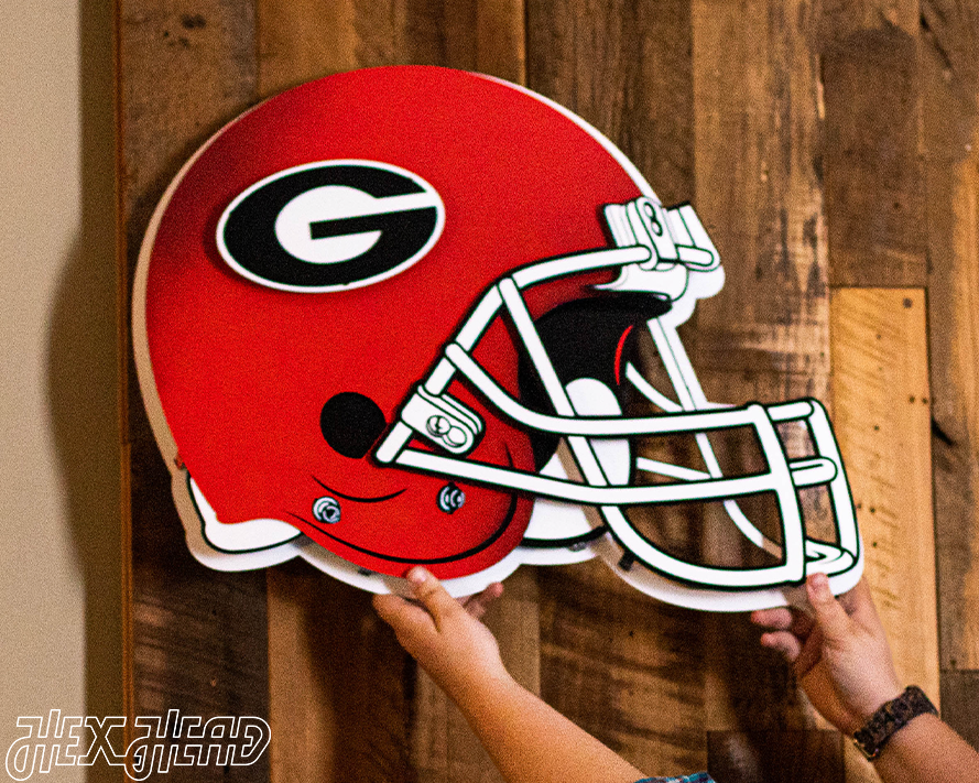 Georgia Bulldogs BLITZ COLLECTION - 8 LAYER Georgia Bulldogs 3D Vintage Metal Wall Art