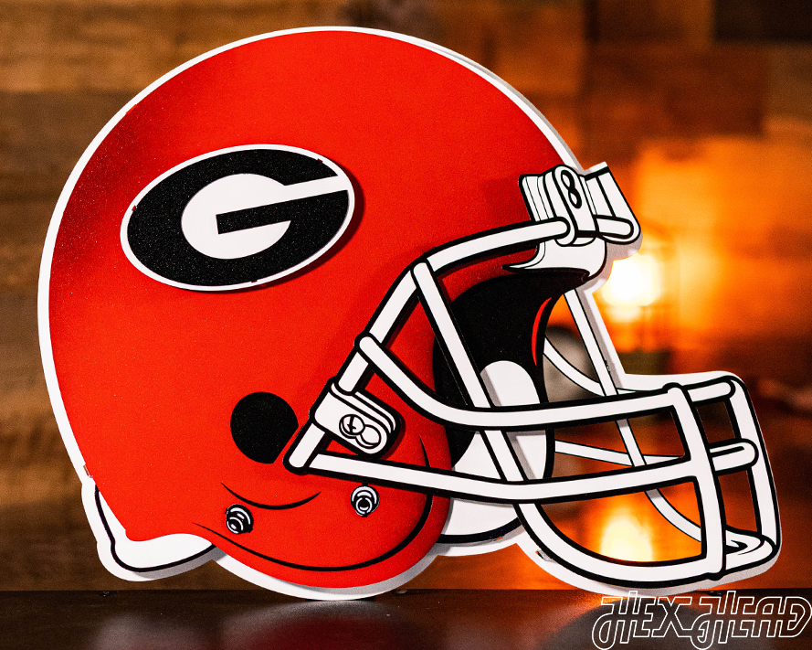 Georgia Bulldogs BLITZ COLLECTION - 8 LAYER Georgia Bulldogs 3D Vintage Metal Wall Art