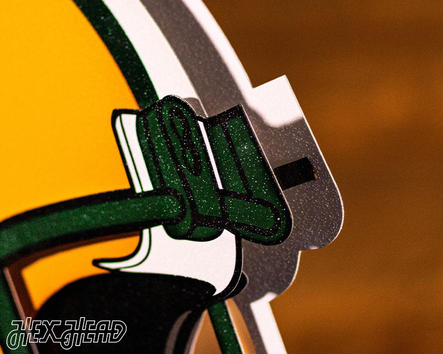 Green Bay Packers BLITZ Collection - 8 Layer Helmet 3D Vintage Metal Wall Art