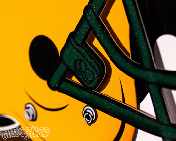 Green Bay Packers BLITZ Collection - 8 Layer Helmet 3D Vintage Metal Wall Art