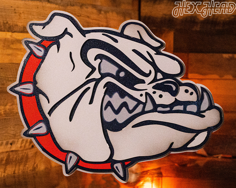 Gonzaga Bulldog 3D Vintage Metal Wall Art