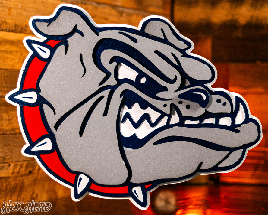 Gonzaga Bulldog 3D Vintage Metal Wall Art