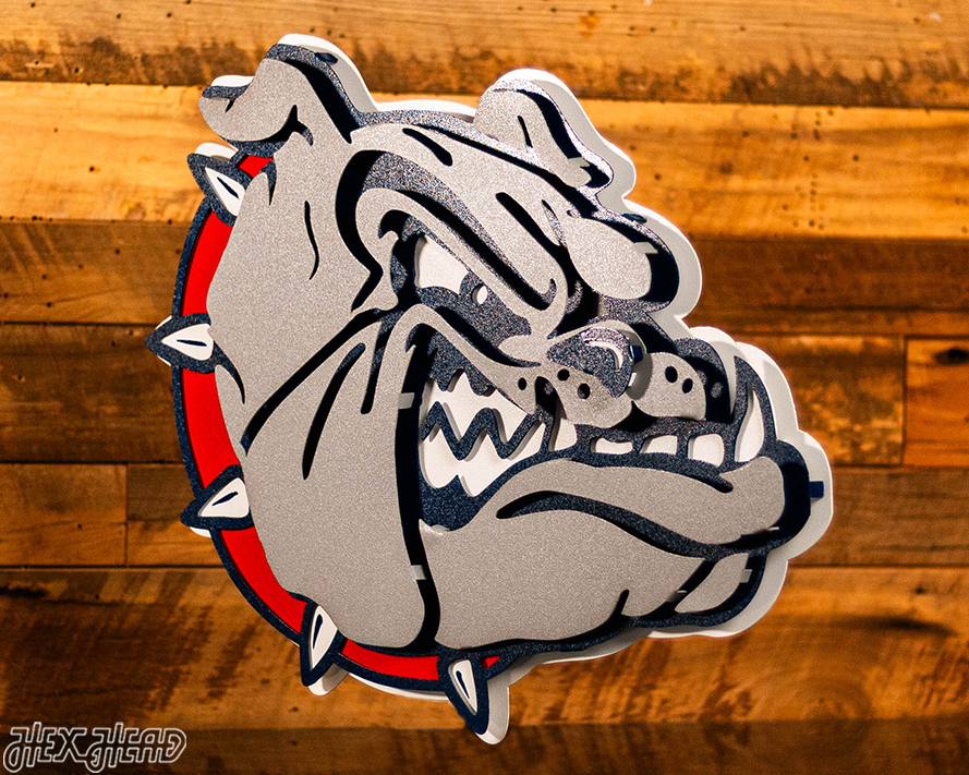 Gonzaga Bulldog 3D Vintage Metal Wall Art
