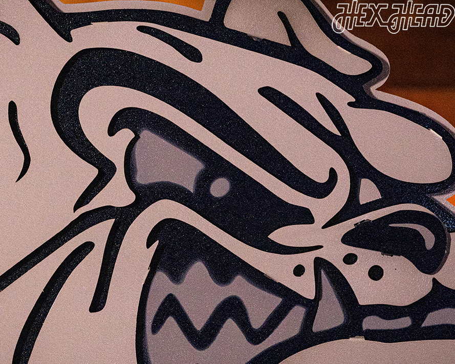 Gonzaga Bulldog 3D Vintage Metal Wall Art