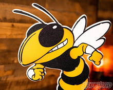 Load image into Gallery viewer, Georgia Tech &quot;Buzz&quot; Mascot 3D Metal Wall Art
