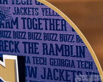 Georgia Tech CRAFT SERIES 3D Embossed Metal Wall Art