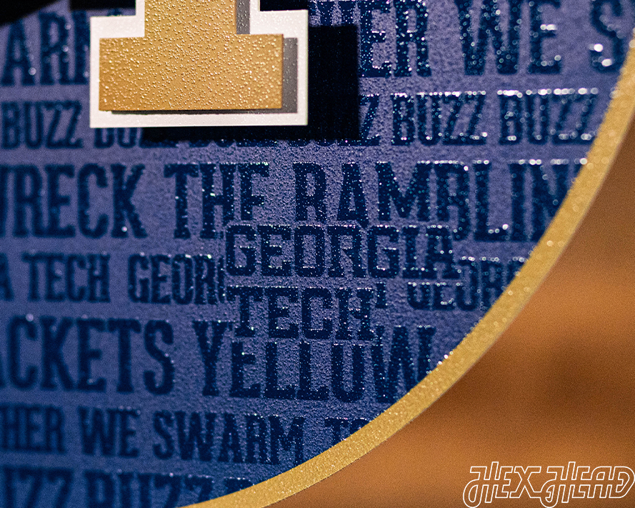 Georgia Tech CRAFT SERIES 3D Embossed Metal Wall Art