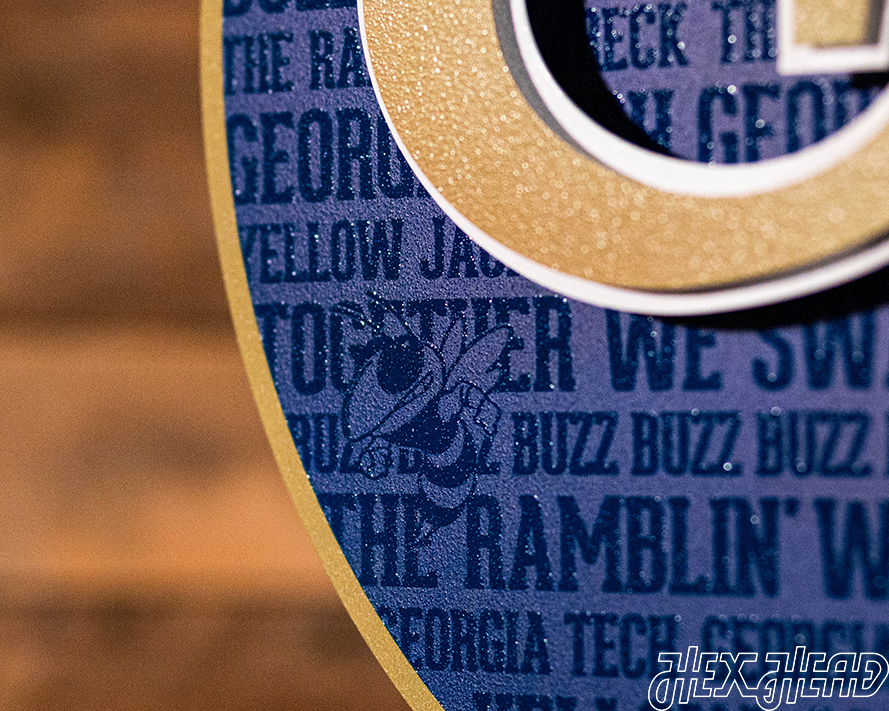 Georgia Tech CRAFT SERIES 3D Embossed Metal Wall Art