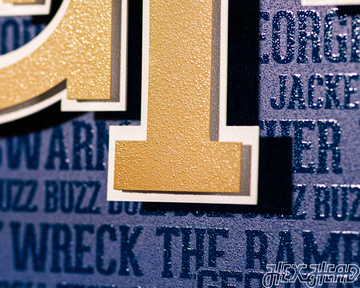 Georgia Tech CRAFT SERIES 3D Embossed Metal Wall Art