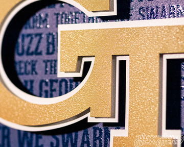 Georgia Tech CRAFT SERIES 3D Embossed Metal Wall Art