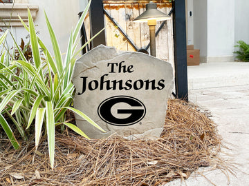 Georgia Bulldogs Design-A-Stone Landscape Art Family Name