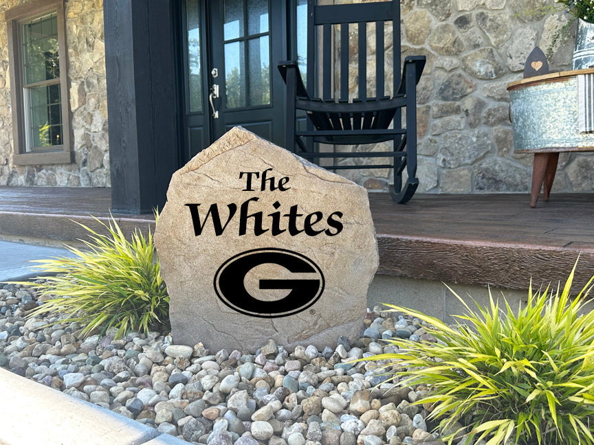 Georgia Bulldogs Design-A-Stone Landscape Art Family Name