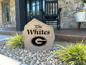 Georgia Bulldogs Design-A-Stone Landscape Art Family Name