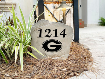 Georgia Bulldogs Design-A-Stone Landscape Art Address Stone