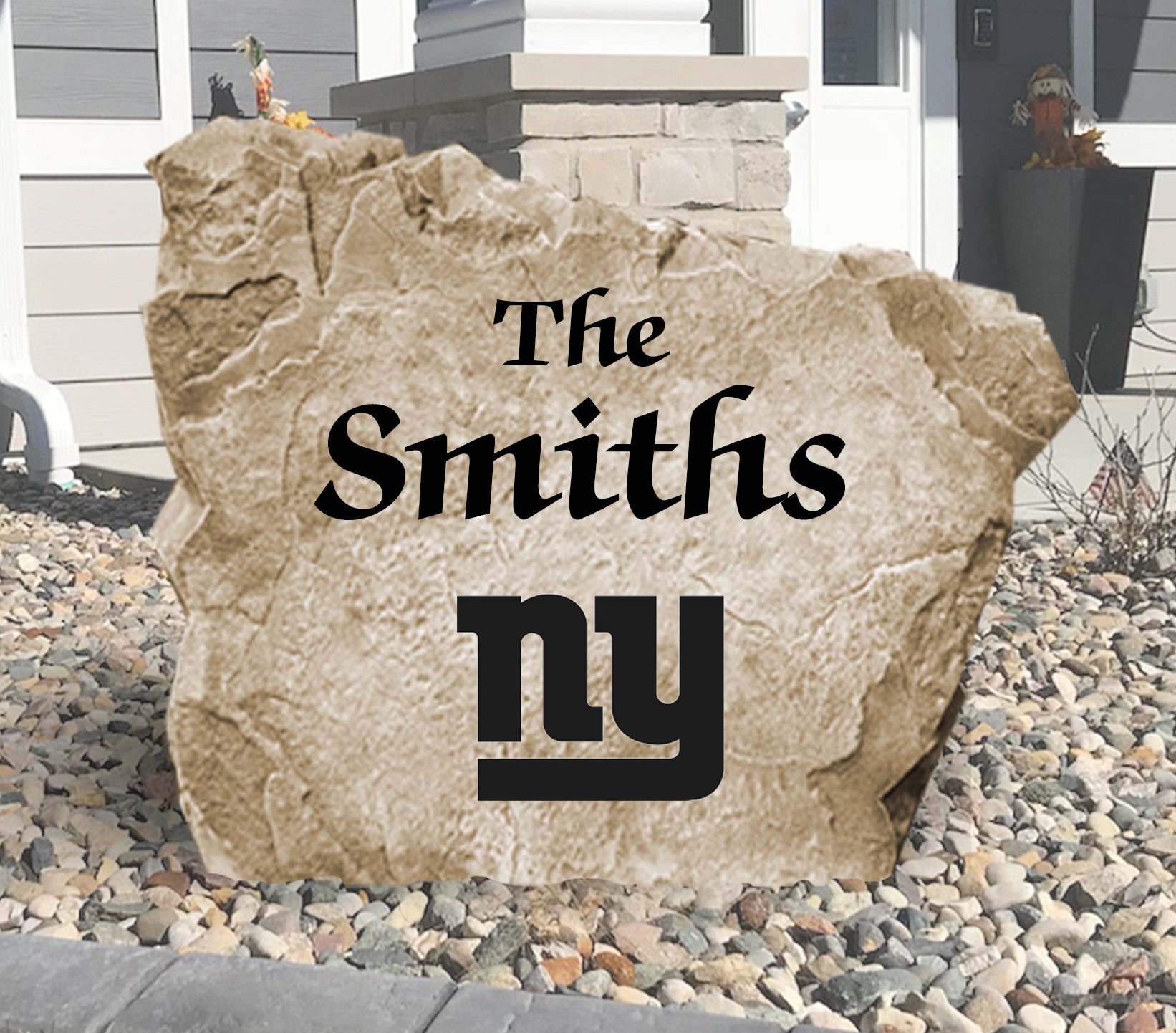 New York Giants Design-A-Stone Landscape Art Family Name