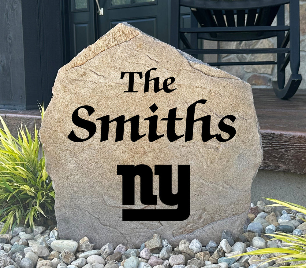 New York Giants Design-A-Stone Landscape Art Family Name