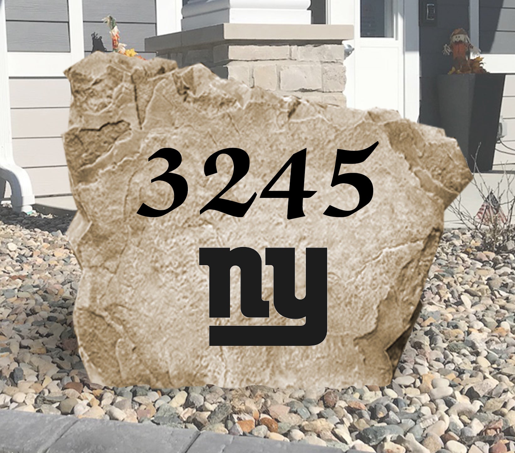 New York Giants Design-A-Stone Landscape Art Address Stone