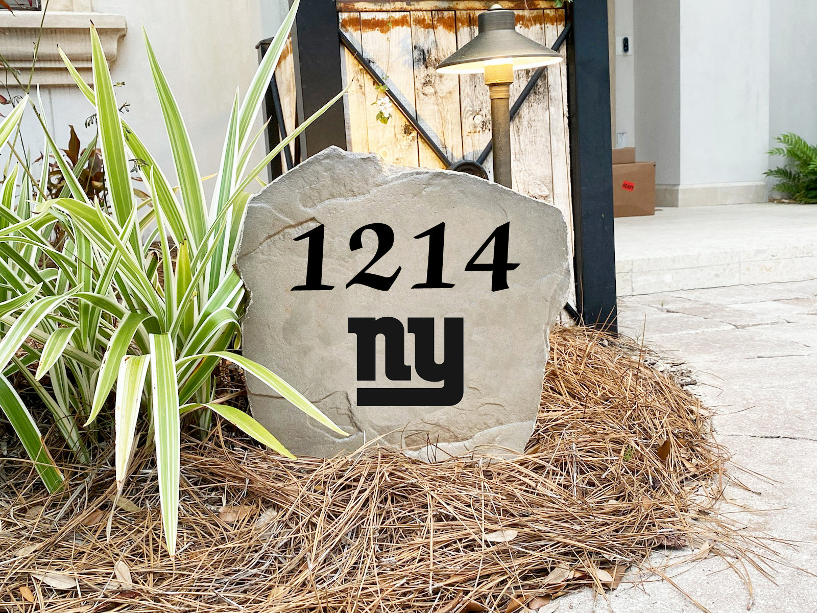 New York Giants Design-A-Stone Landscape Art Address Stone