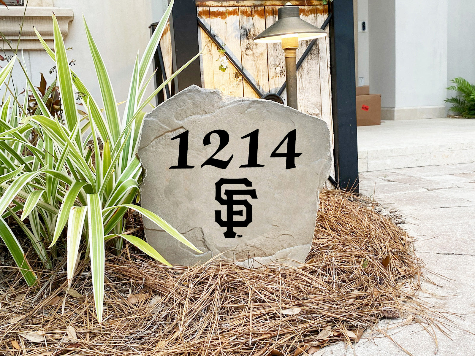 San Francisco Giants Design-A-Stone Landscape Art Address Stone