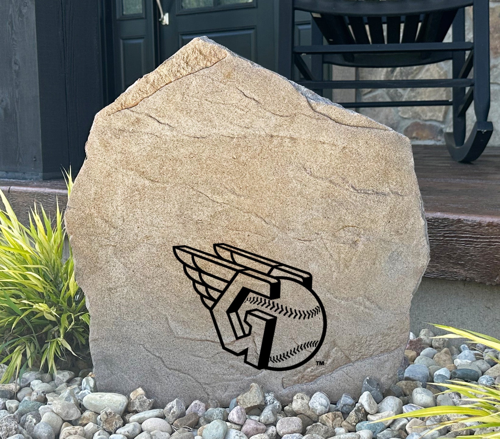 Cleveland Guardians Design-A-Stone Landscape Art Address Stone