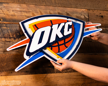 Oklahoma City Thunder 3D Vintage Metal Wall Art